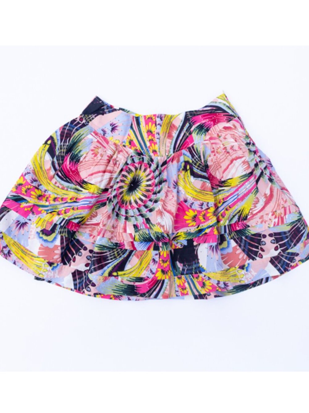 NWOT Anthropologie Pink Silk Mini Skirt Western Geometric Whimsygoth Vintage